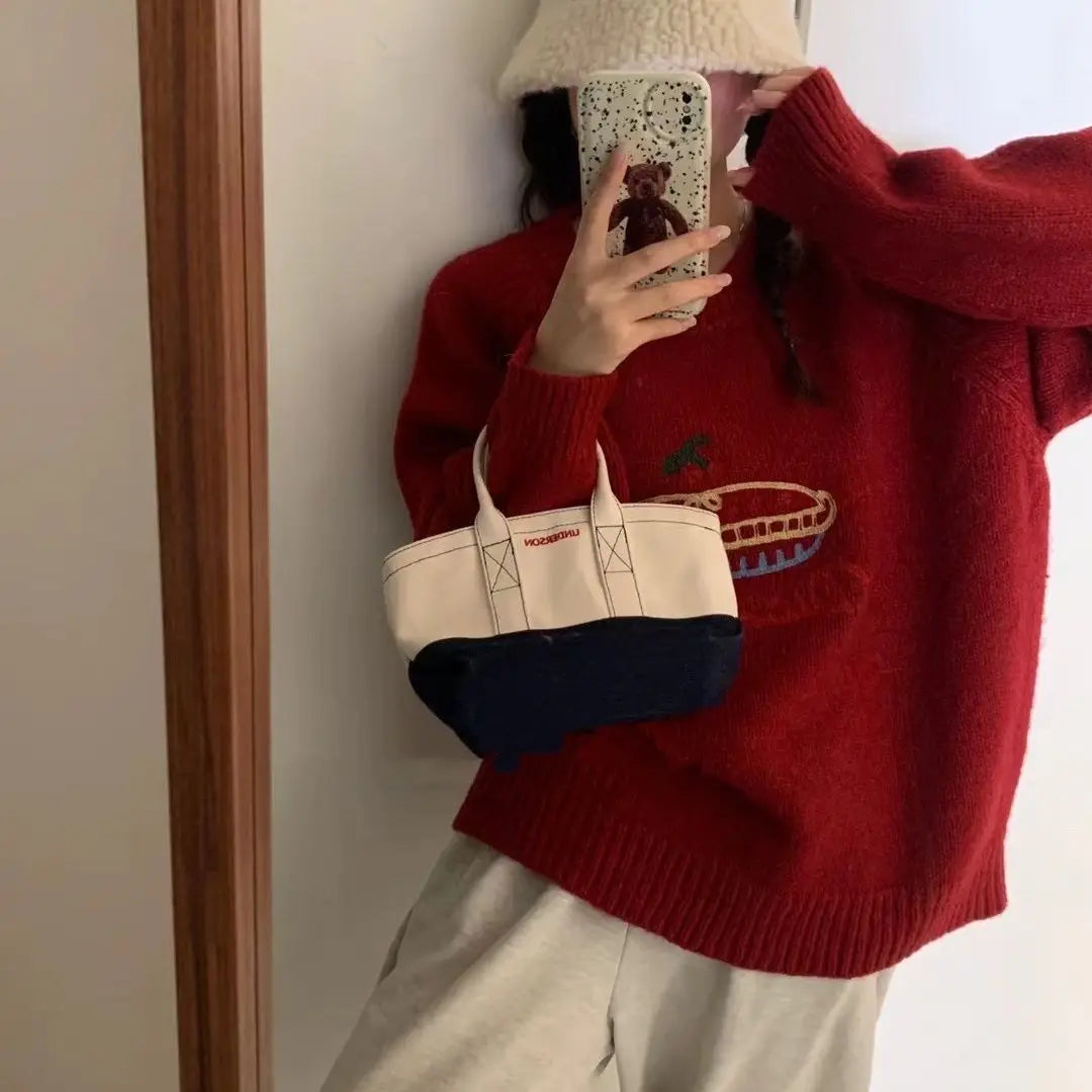 Fruit Cake Jacquard Knit Pullover