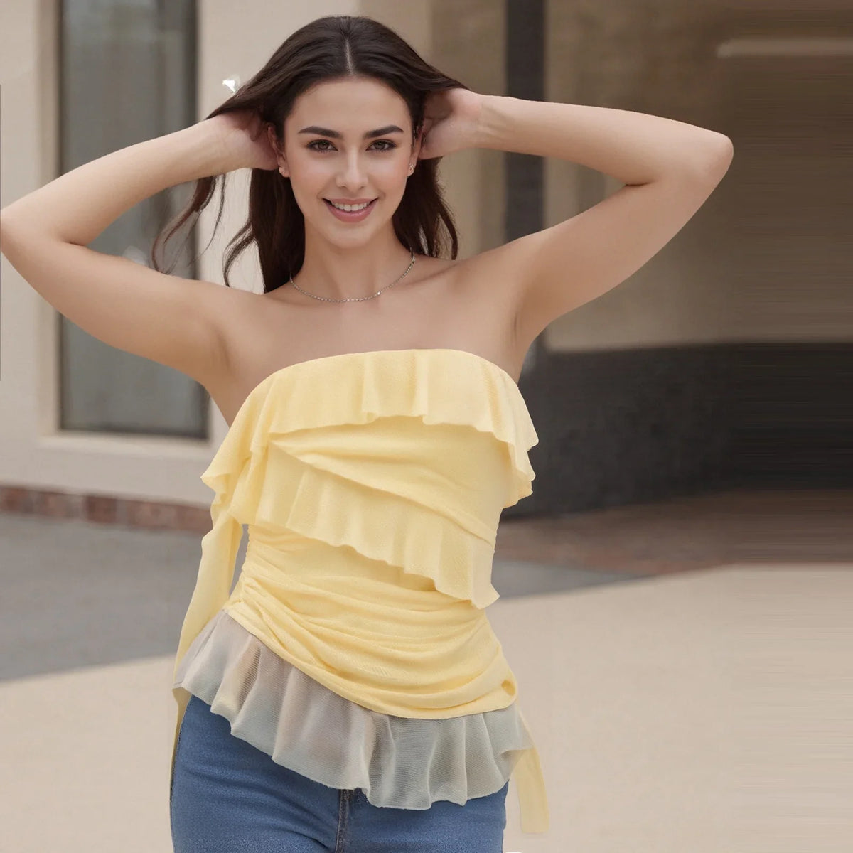 Ruffles Tube Top