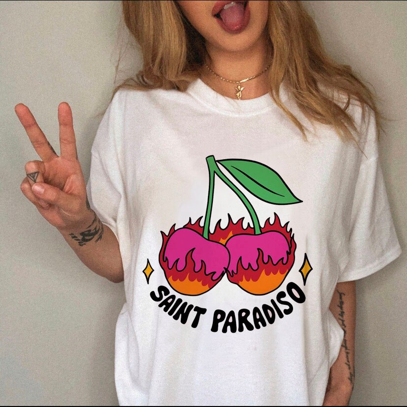 Strawberry Tarot Shirt 90s Lady Fashion Tees