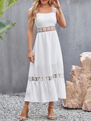 Backless Hollow Out Summer Evening Party Boho Dress