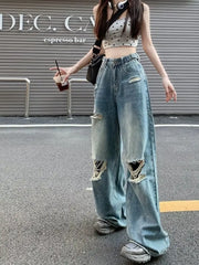 High Waisted Slimming Loose Long Jeans