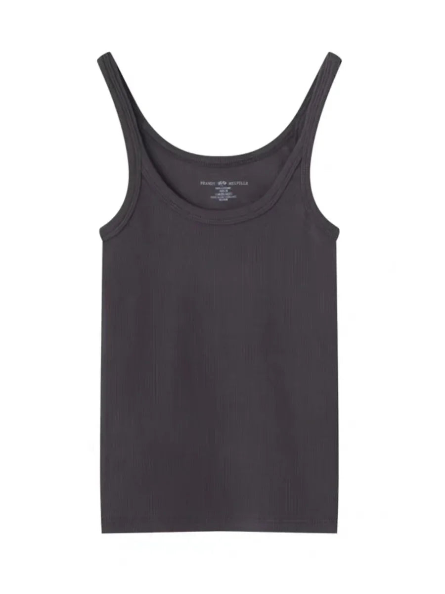 Black Sleeveless Cotton Vest for