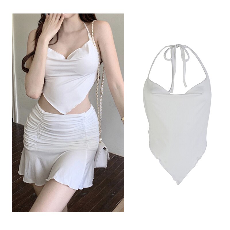 Backless Sleeveless Spaghetti Strap Halter Camis