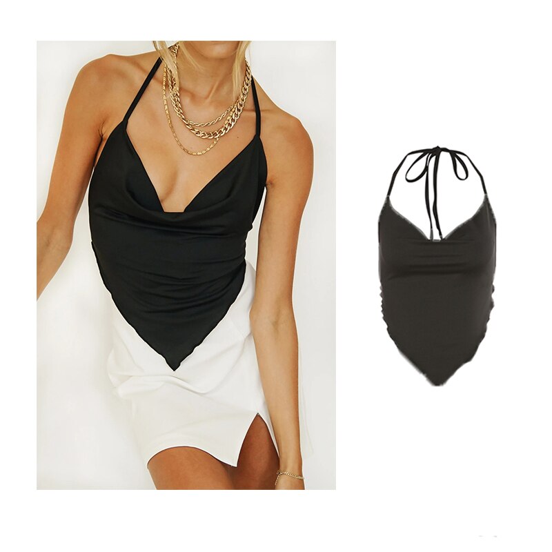 Backless Sleeveless Spaghetti Strap Halter Camis