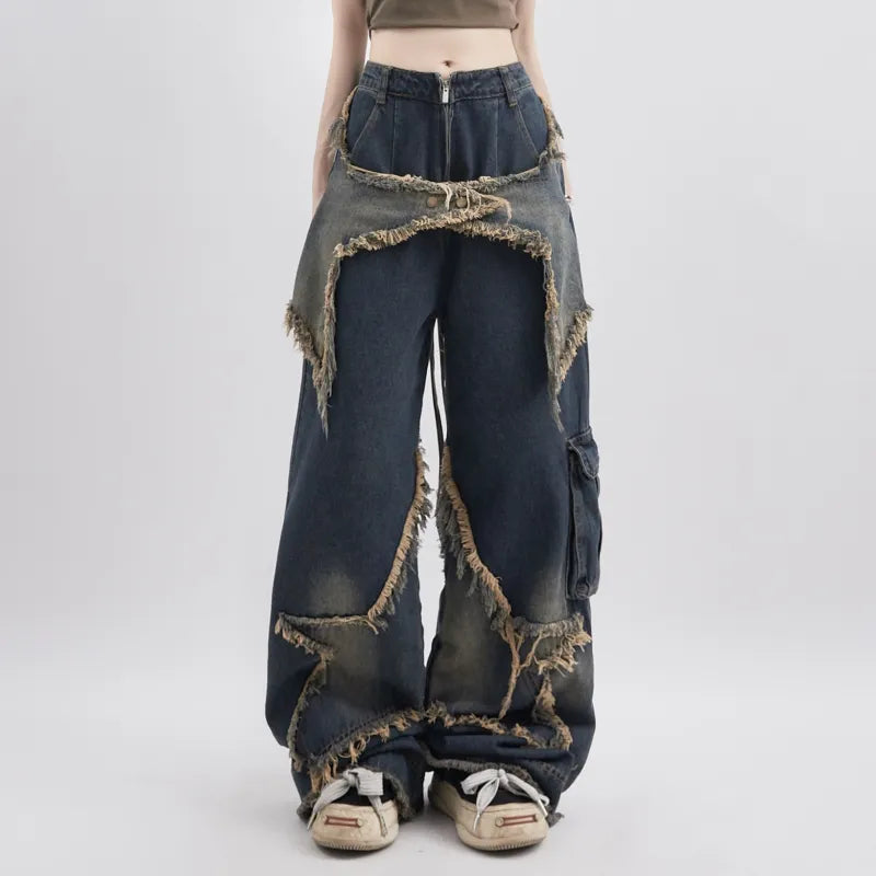 Blue Fashion Hip Hop Vintage Straight Autumn 's Jeans