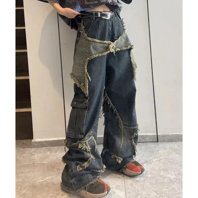 Blue Fashion Hip Hop Vintage Straight Autumn 's Jeans