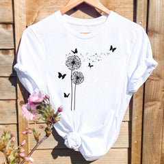 Watercolor Spring Butterfly Floral Flower Graphic