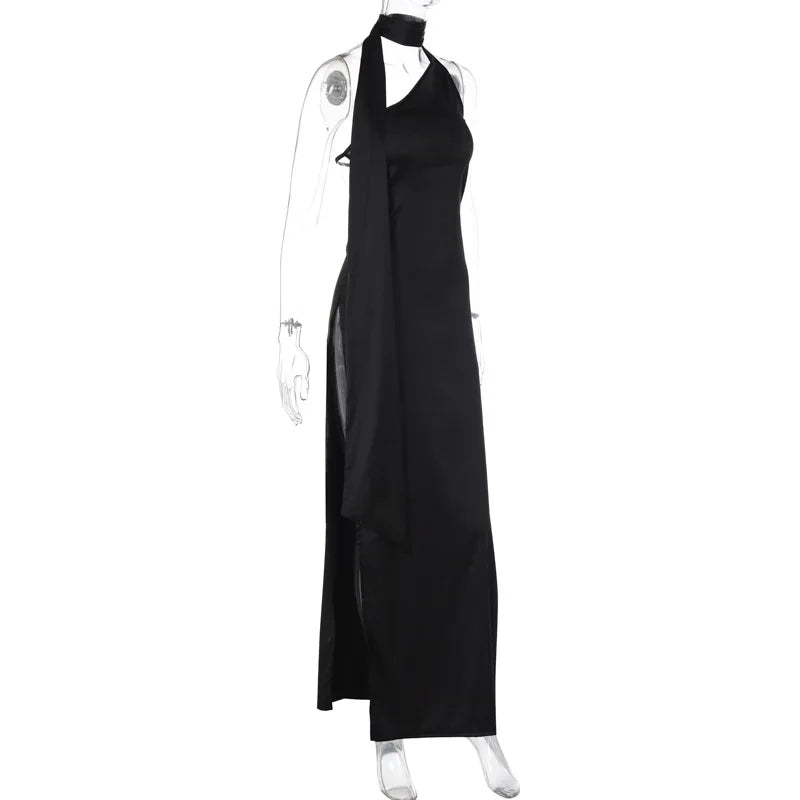 Sexy Backless Temperament Nightclub Black Loose Midi Dresses – JeeBas