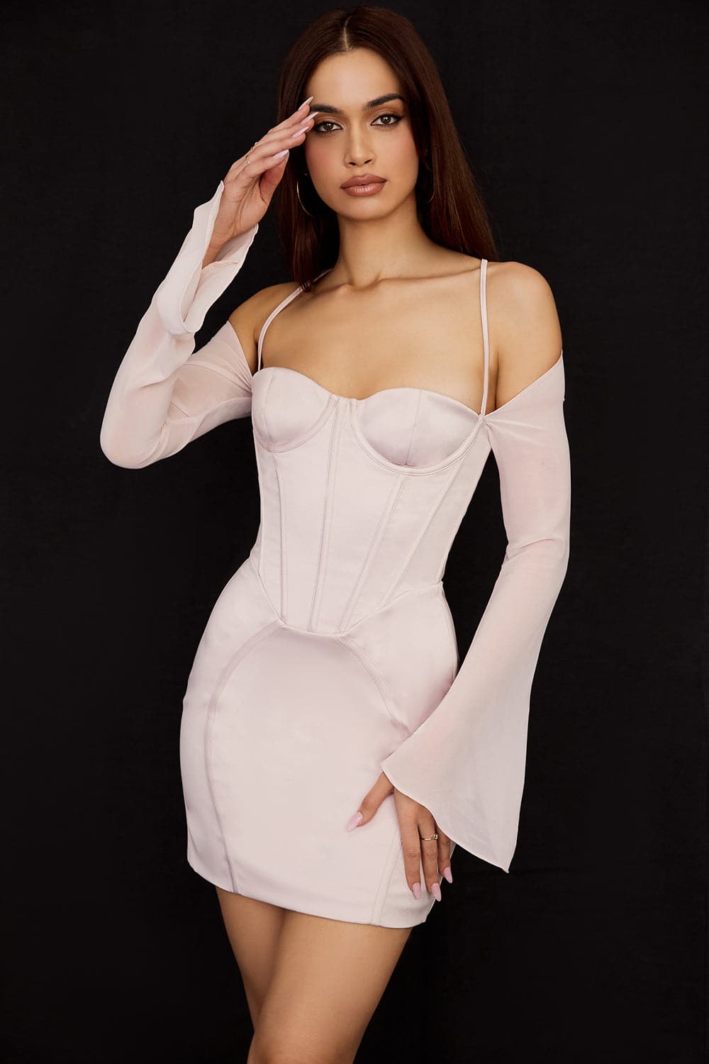 XLLAIS Off Shoulder Mini White Dress