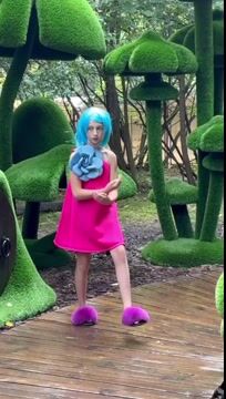 Mommy and Me Color-Block 3D Flower Sleeveless Dress Flaxmaker