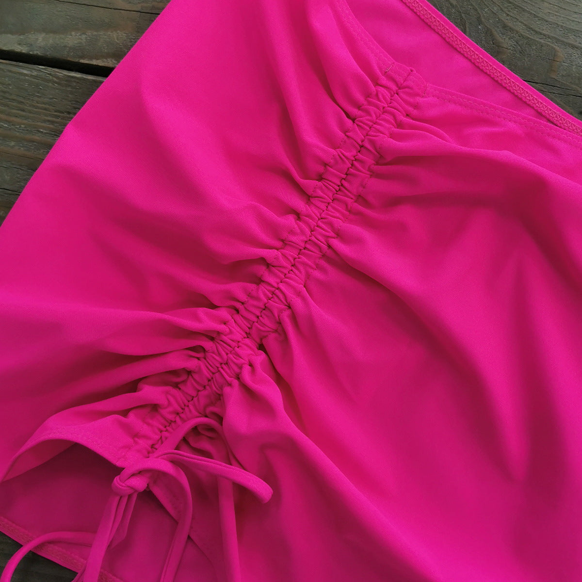 Oblique Shoulder Cutout One Piece Swimsuit and Sarong