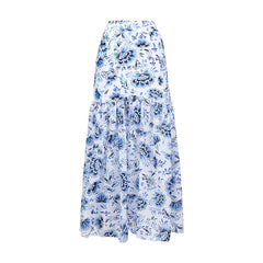 Flaxmaker Printed Bikini Swimsuit and Skirt