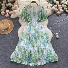 Flaxmaker Undersea World Starfish Lace Ruffle Dress