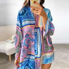 Exotic Style Long-sleeved Single-breasted Printed Shirt