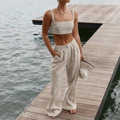 Cotton Linen Tops and Pants