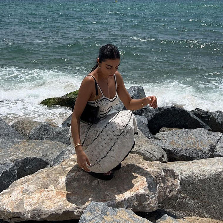 Knit Cutout Sling Dress