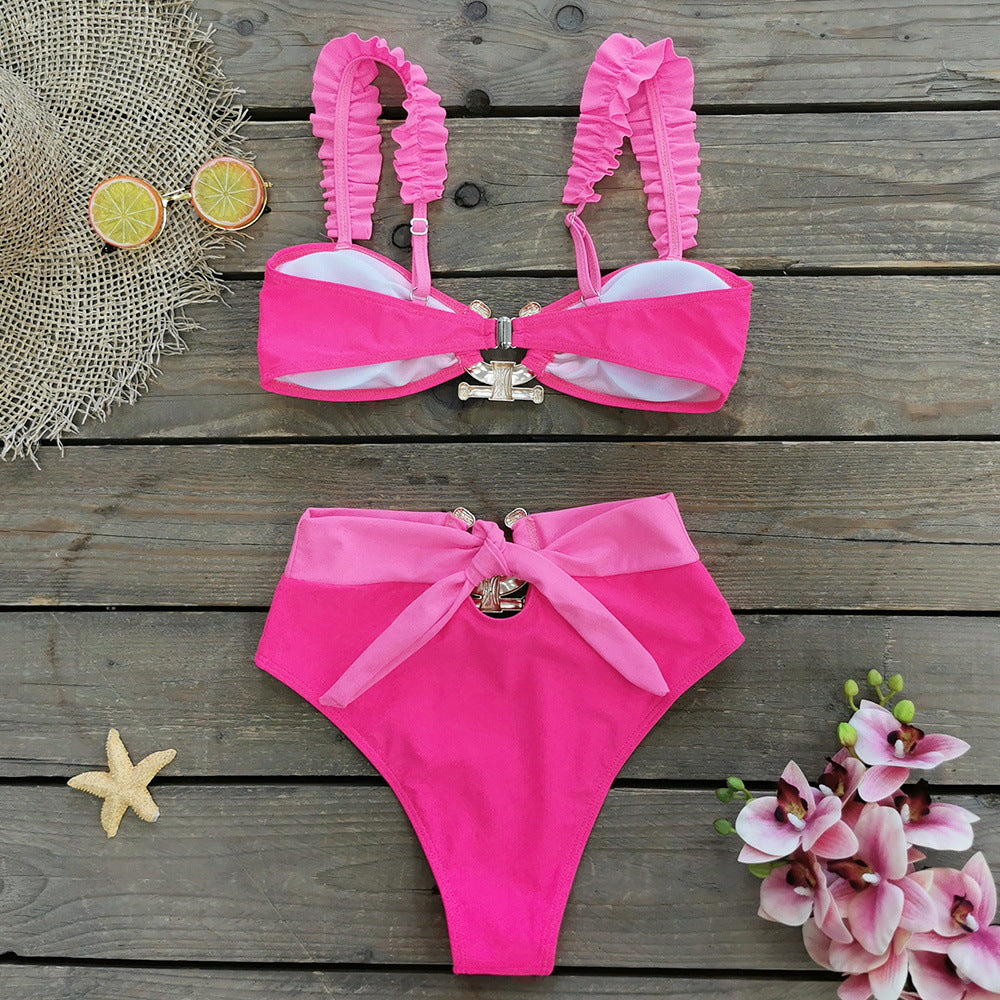 Ruffle Sling Sexy Bikini Swimsuit