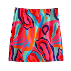 Flaxmaker Fashion Graphic Printed  Two Piece Set