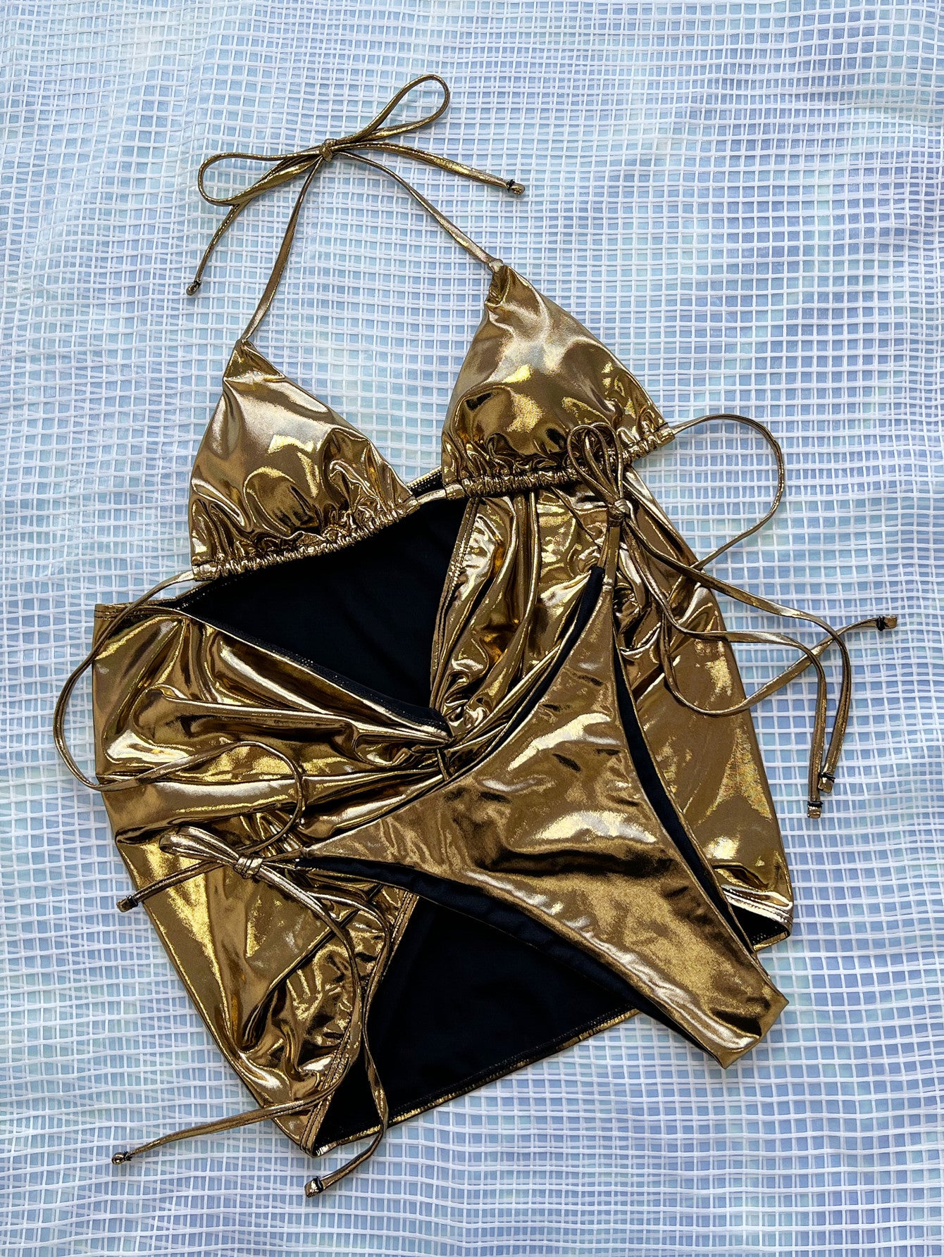 Sexy Halter  Bikini Swimsuit and Sarong