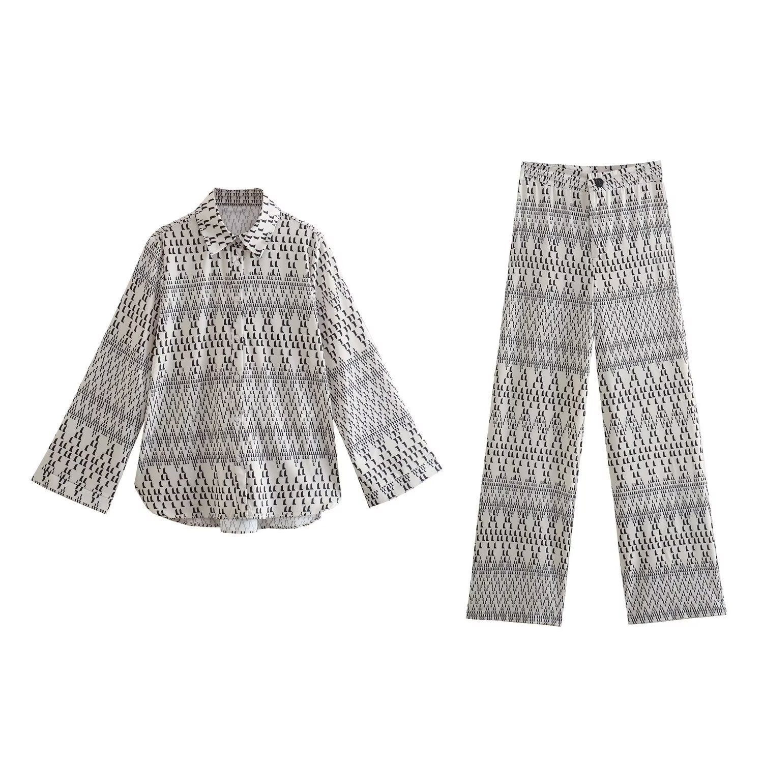 Fashion Casual Graphic Printed Two Piece Set