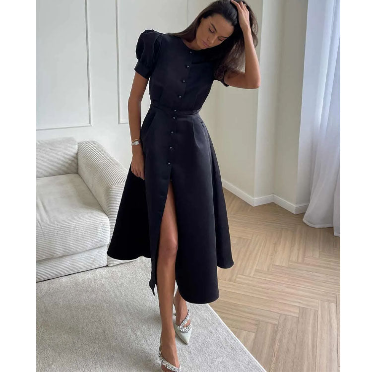 Sweet Puff Sleeve Dress