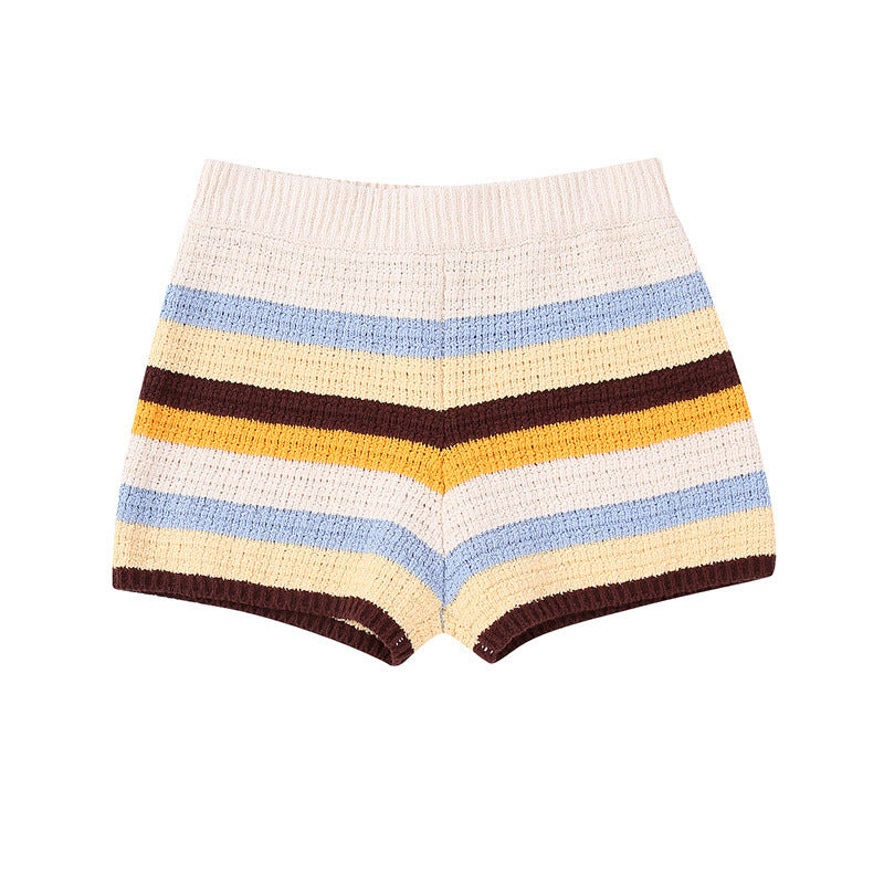 Loose Knit Striped Printed Three Piece Set