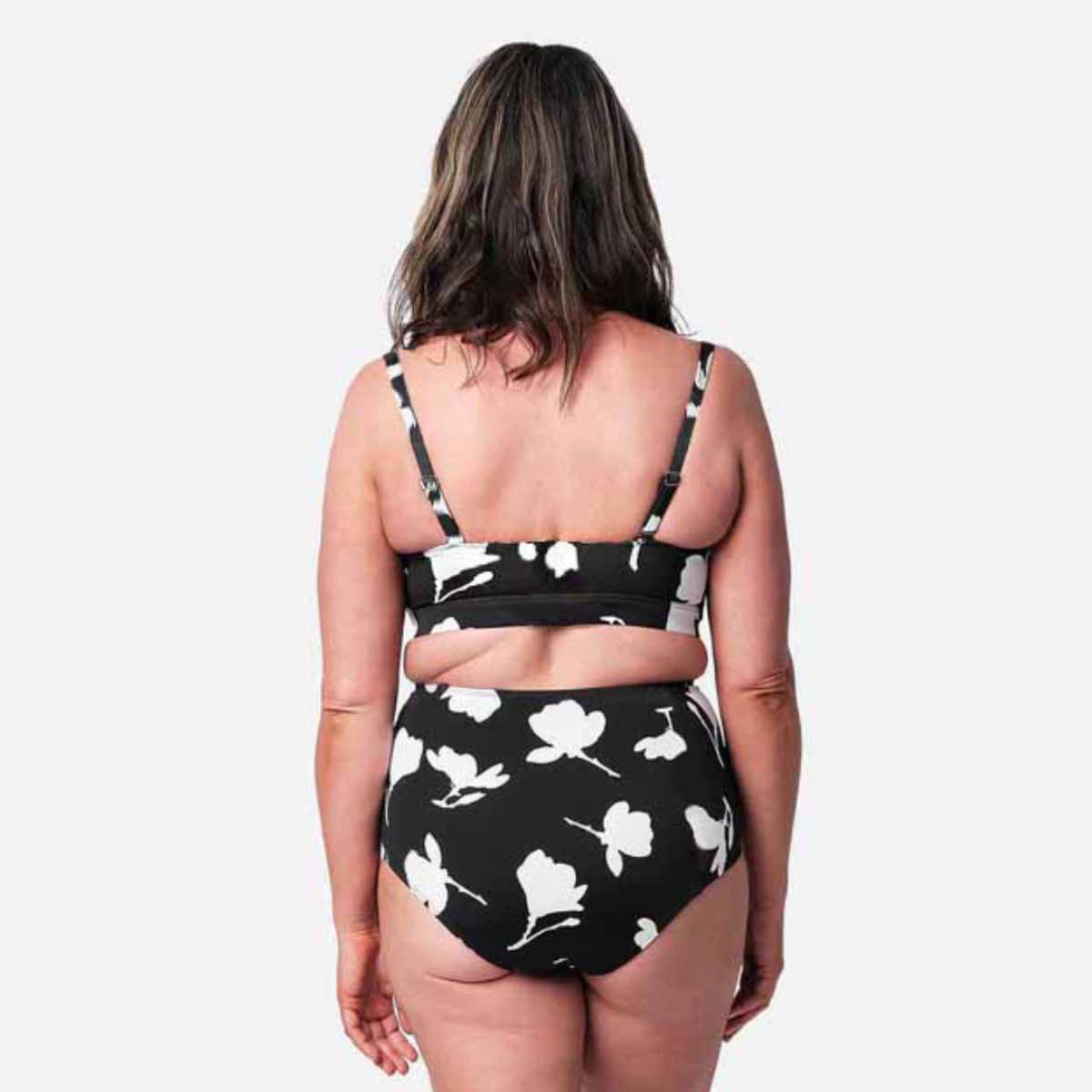 Plus Size Printed  High Waist Bikini Swimsuit