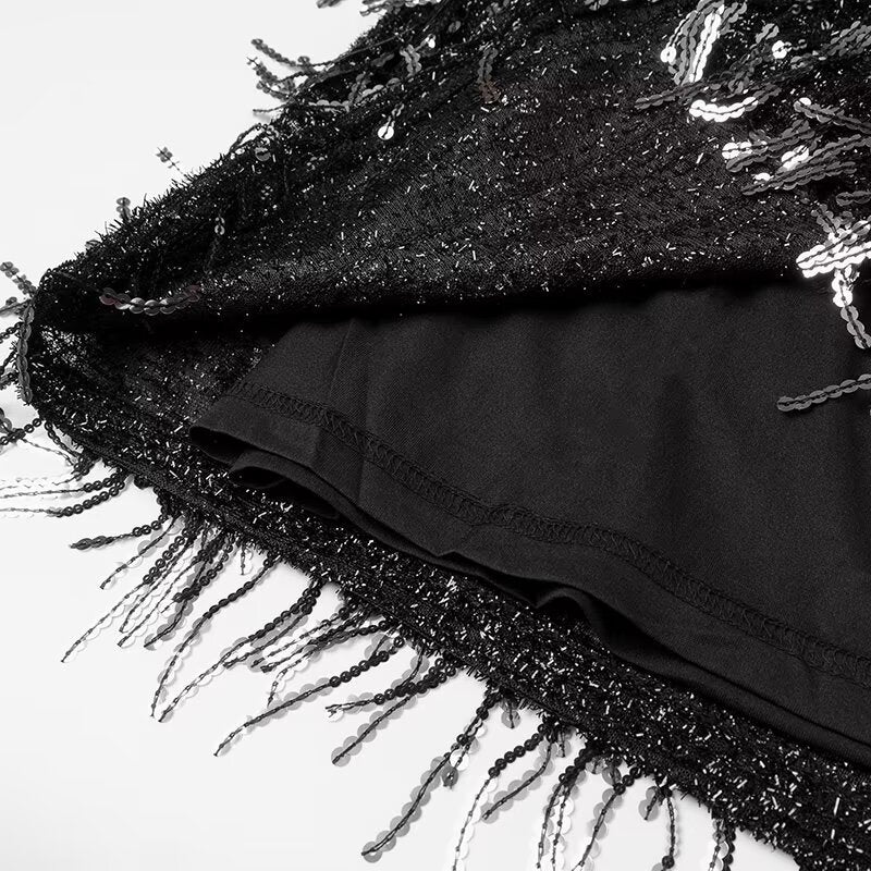 Sequin Tassel Party Mini Dress