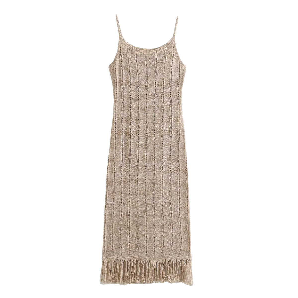 Tassel Halter Knit Dress