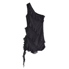 One Shoulder Ruffle Dress