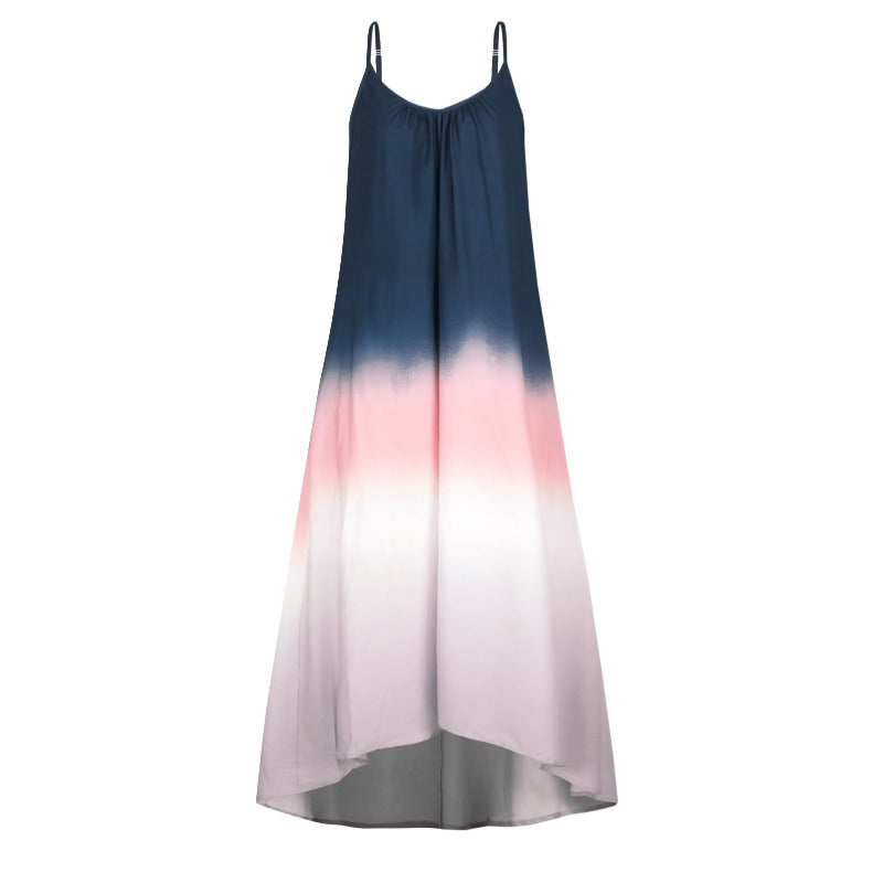 Flaxmaker Gradient Color Block Dress