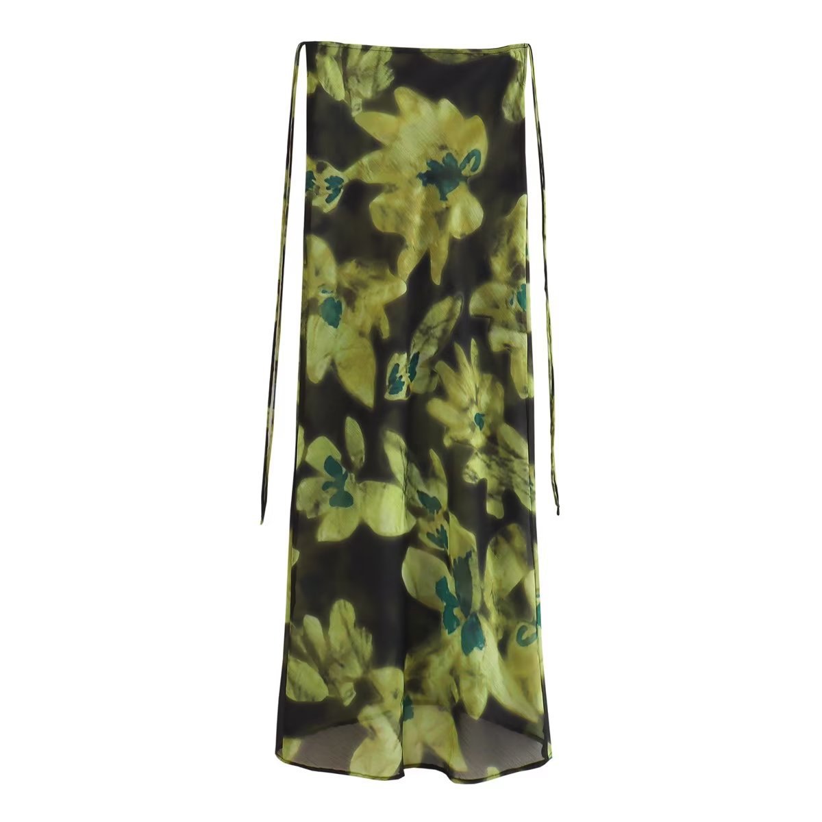 Casual Printed Lace Up Shirt and Skirt Sets Flaxmaker