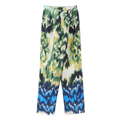 Casual Printed Two Piece Shirt and Pants Set Flaxmaker