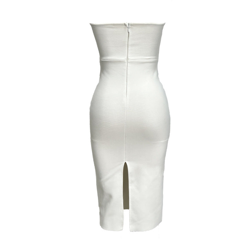 3D Flower Bandeau Bandage Dress