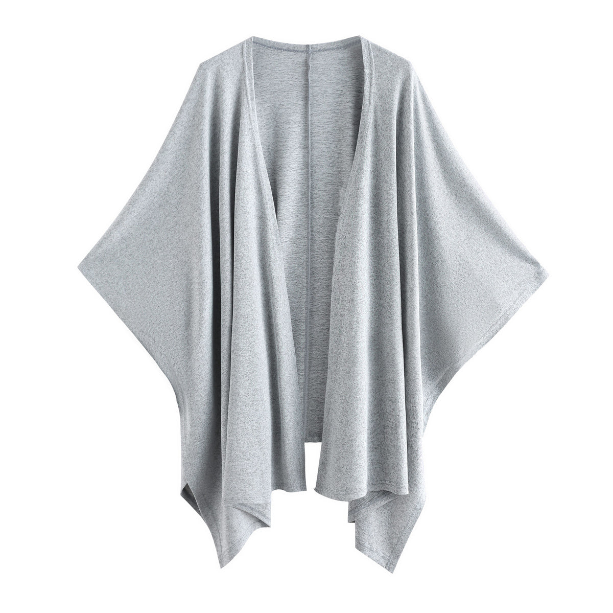 Knitted Bat Sleeve Solid Color Top