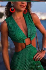 Green mesh dress