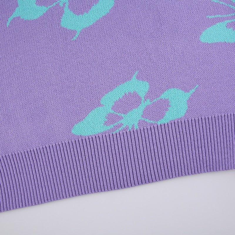 Butterfly Print Kawaii Jumper