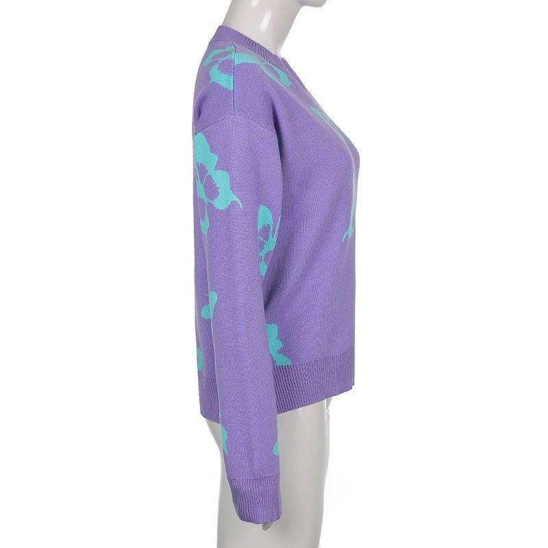 Butterfly Print Kawaii Jumper