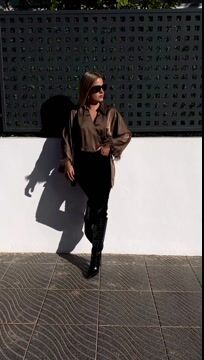 Casual Silk Satin Feather Shirt