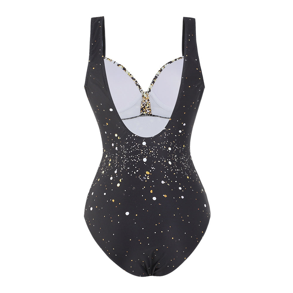 Printed One Piece Swimsuit and Sarong Flaxmaker