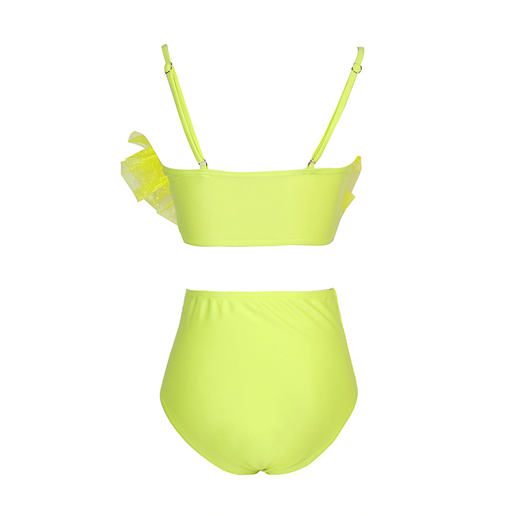 Flaxmaker 3D Flower Yellow Bikini Swimsuit