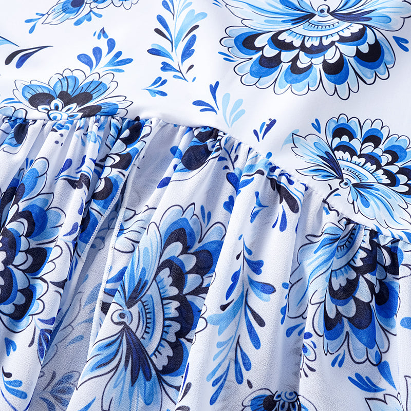 Flaxmaker Printed Bikini Swimsuit and Skirt