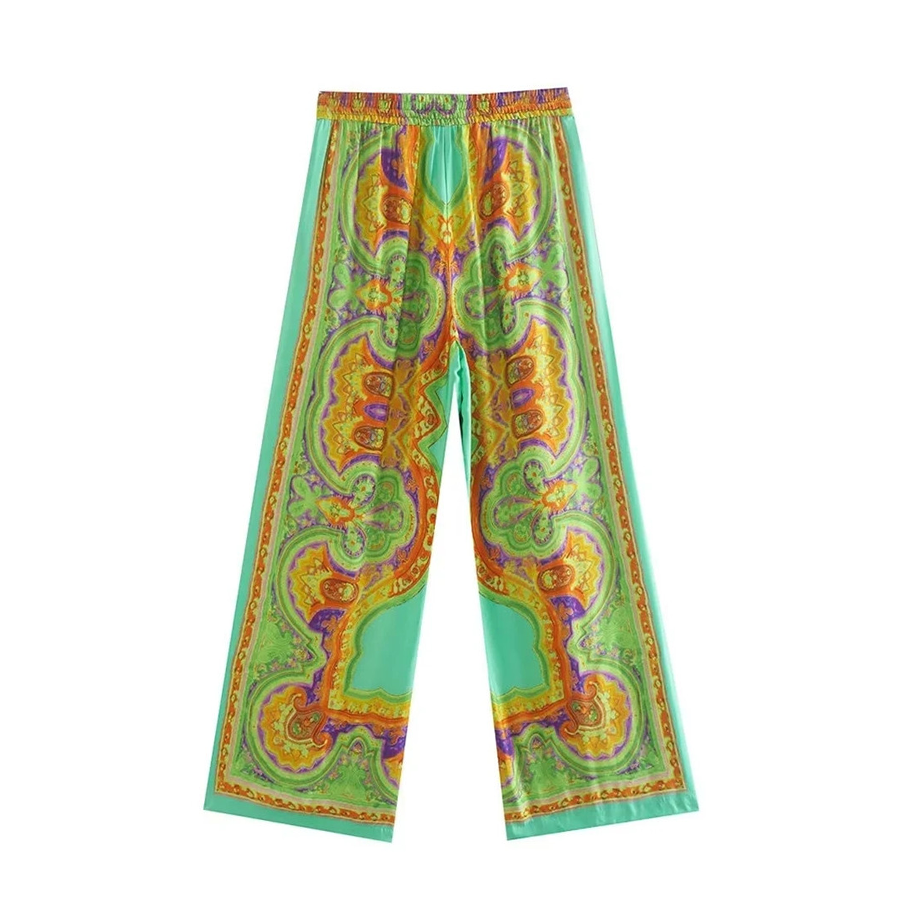 Casual  Bowknot Decor Printed Two Piece Set