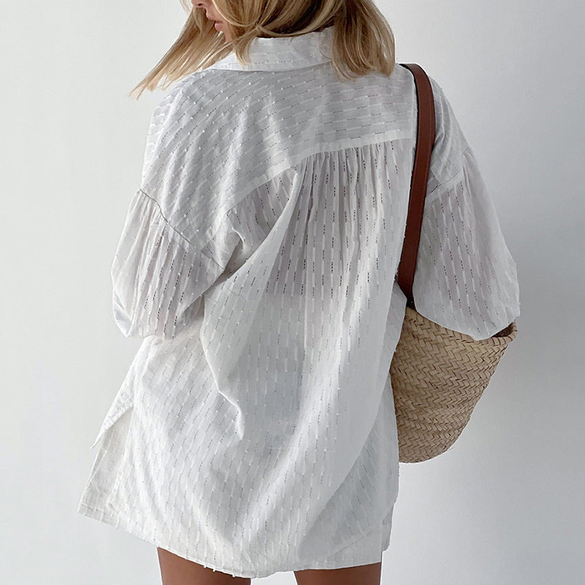 Jacquard Shirt and Shorts
