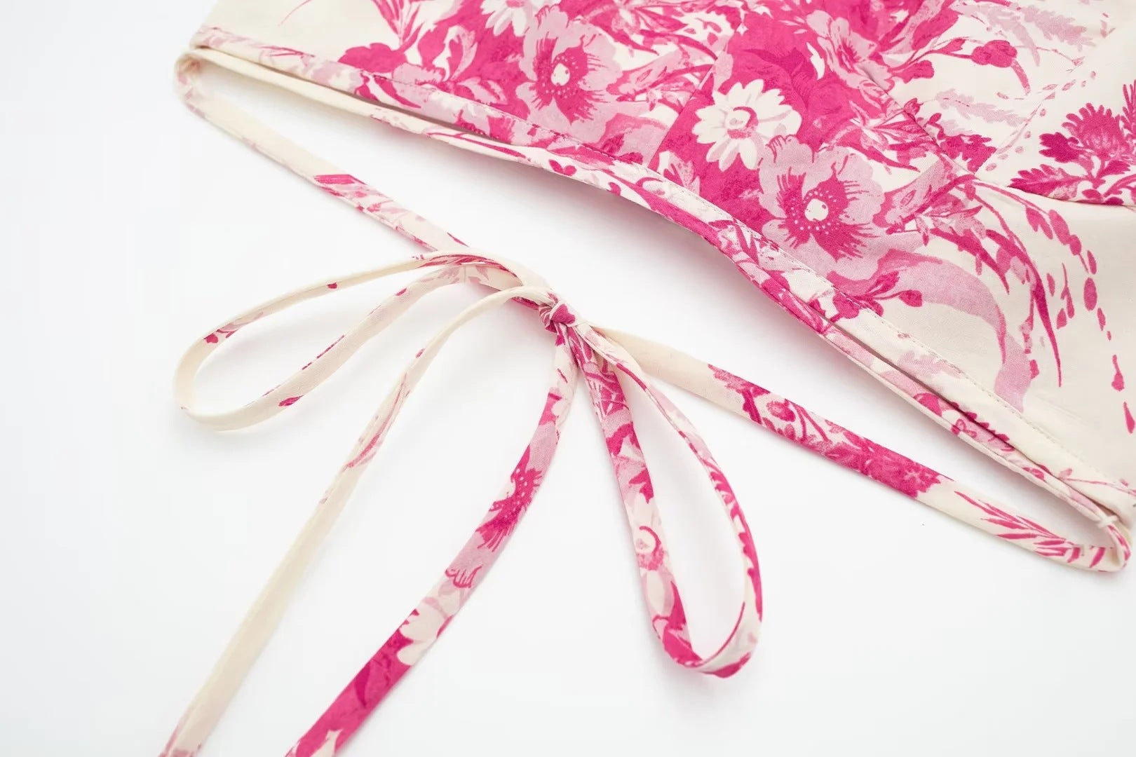 Lace up Pink Sling Cami and Skirt Set
