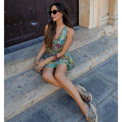 Fashion Printed Top and Skirt Set