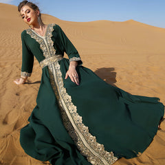 Elegant Vintage Embroidered Lace Dress