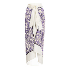 Dragonfly Printed Purple Swimsuit and Sarong Flaxmaker