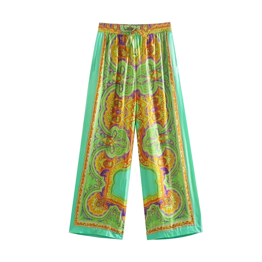 Casual  Bowknot Decor Printed Two Piece Set