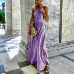 Halter Off Shoulder Maxi Dress